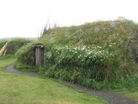 Recreation of Viking house at L'Anse aux Meadows