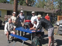 Hikers at the Big Bear Hostel